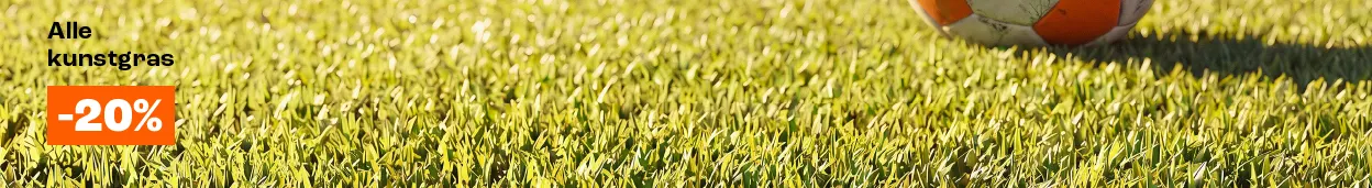 20% korting op alle kunstgras