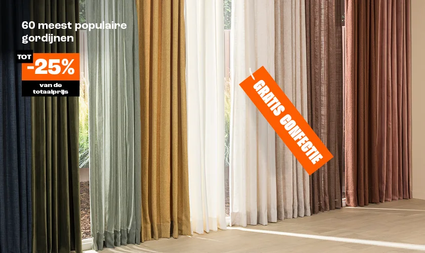 De 60 meest populaire gordijnen gratis confectie