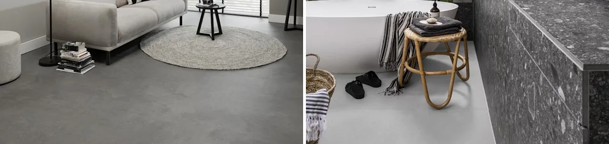 Betonlook PVC en laminaat