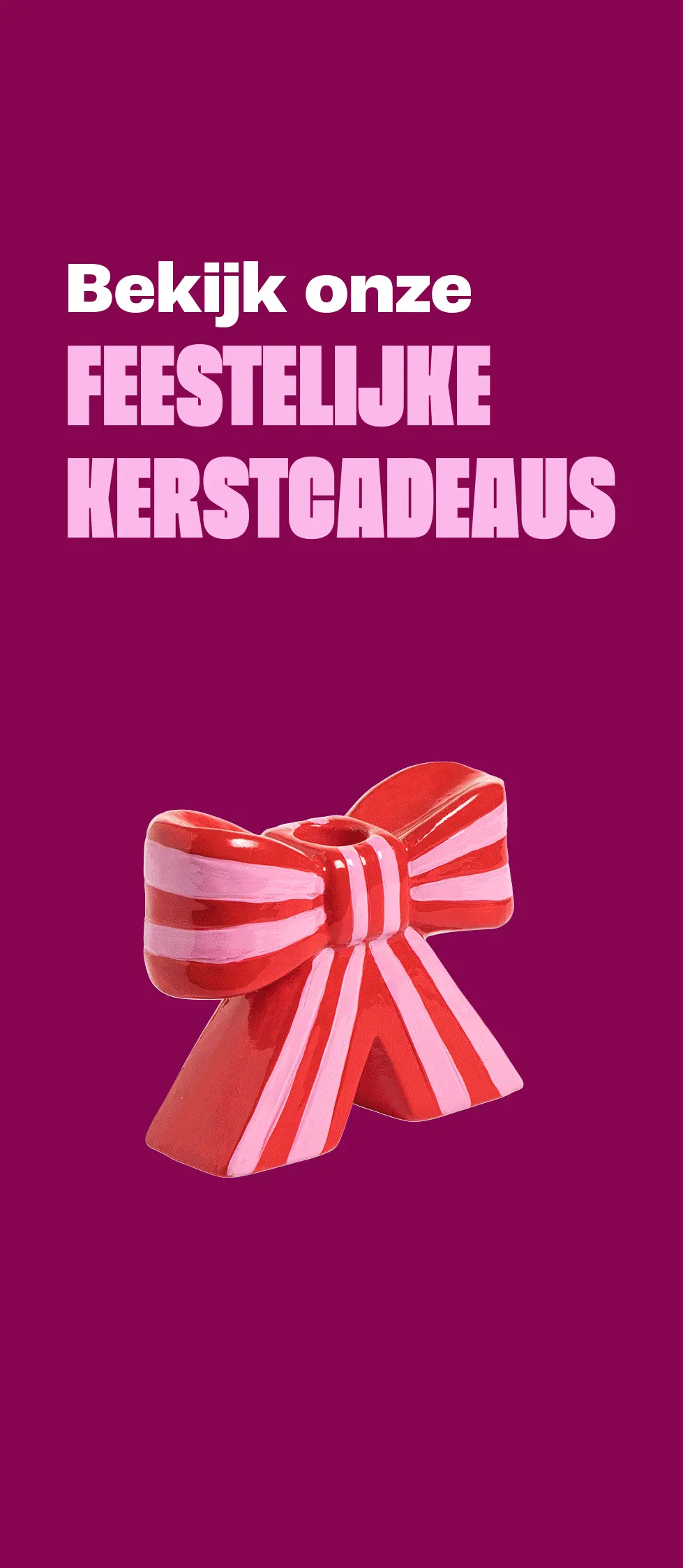 Product tile banner - Bekijk onze feestelijke kerstcadeaus - NL/BE