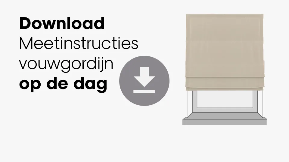 Download meetinstructies vouwgordijn op de dag