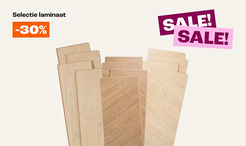 30% korting op een selectie laminaat