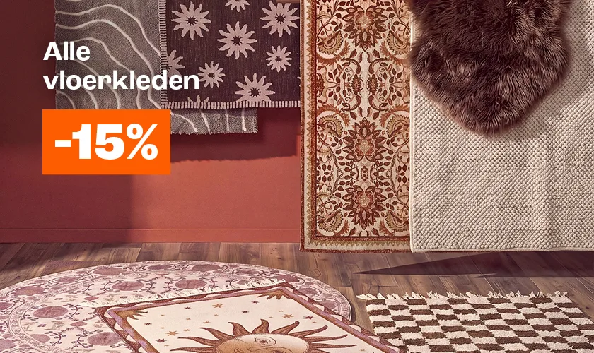 15% korting op alle vloerkleden