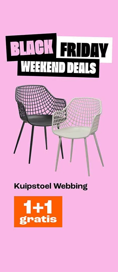 Kuipstoel Webbing 1+1 gratis