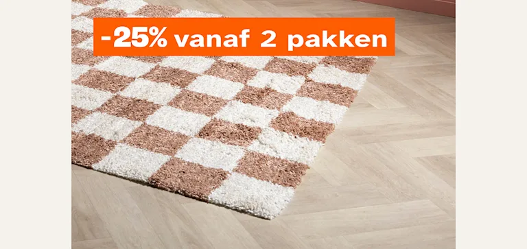 25% korting op alle laminaat vanaf 2 pakken