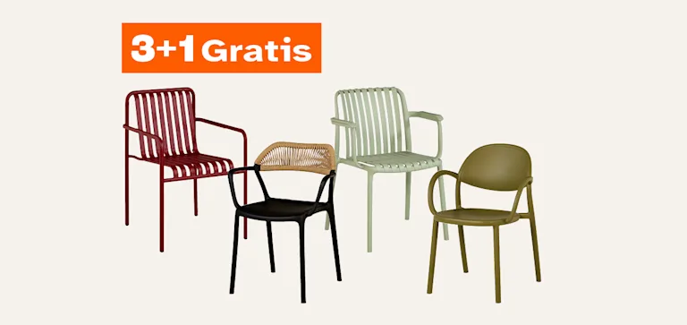 Cardlist - Selectie tuinstoelen 3+1 gratis week 22/23