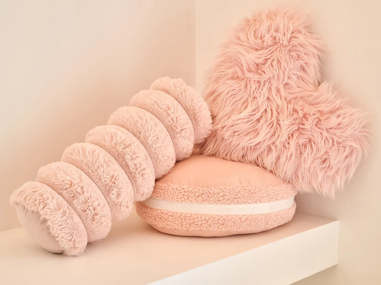 Roze sierkussens, kinderkamer sierkussens