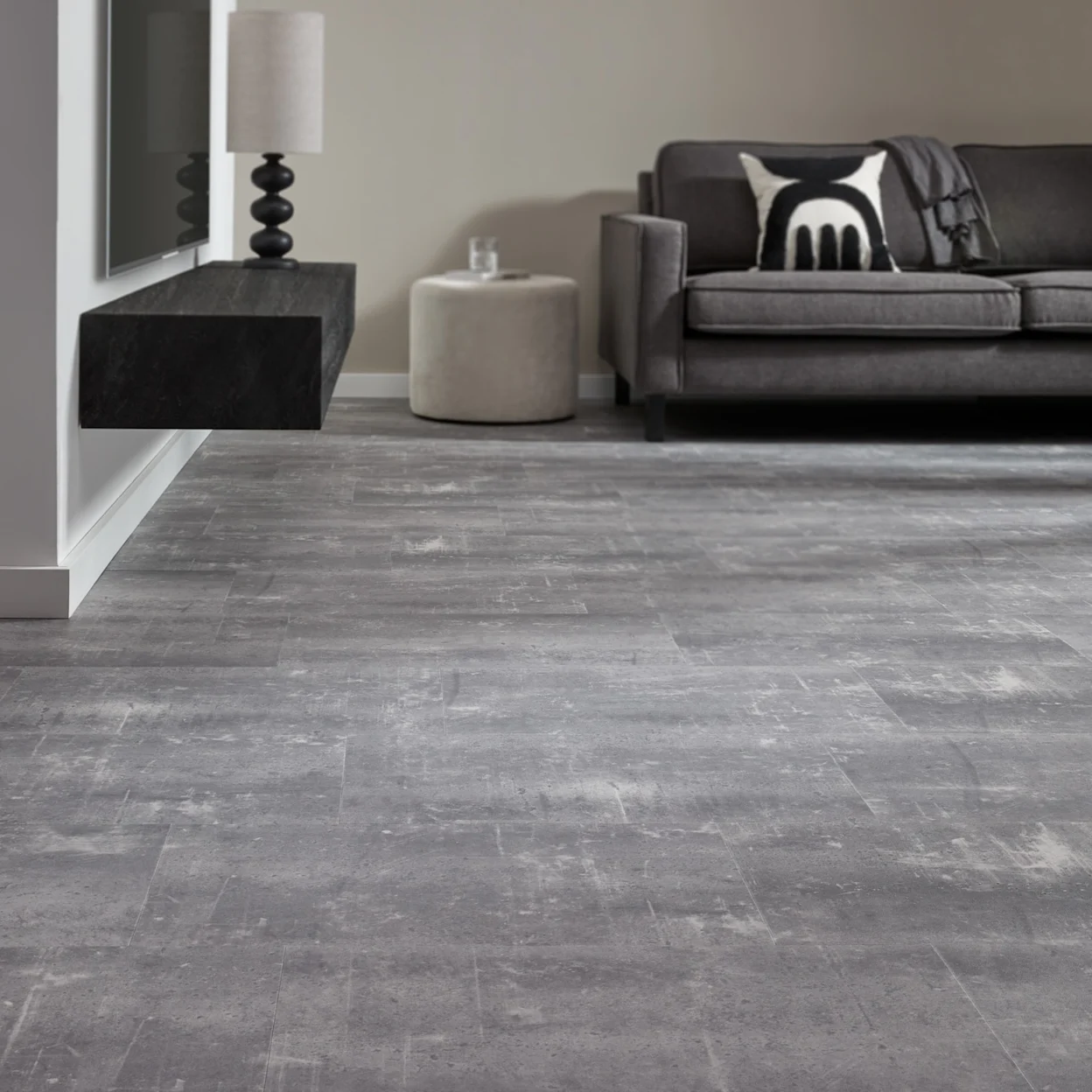 Steenlook PVC in de woonkamer