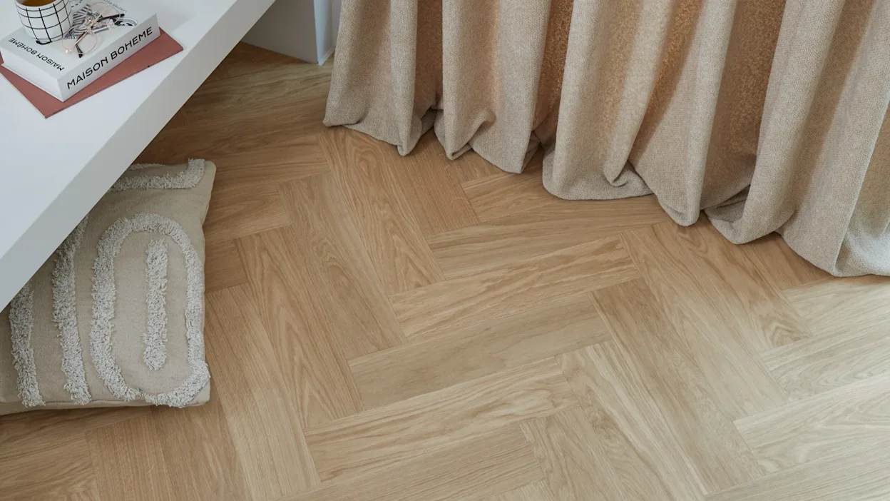 Naturel houtlook visgraat vinylvloer