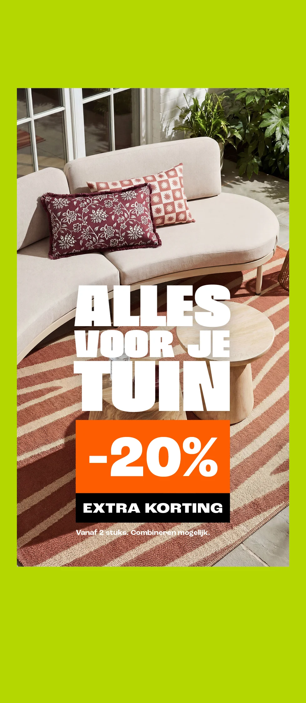 Product tile banner - Extra tuinactie - 20% korting op alles - Week 24/26 - NL