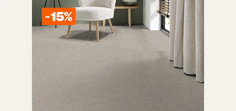 15% korting op alle tapijt