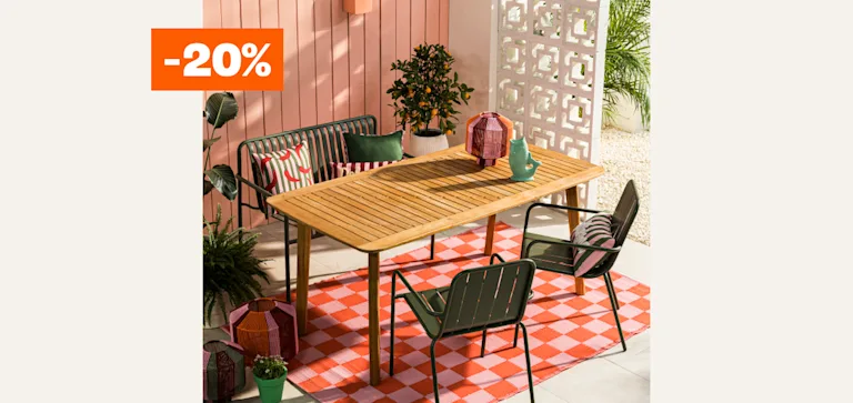 Cardlist - Tot 20% korting op tuintafel Fabro - Week 24/26 - NL/BE