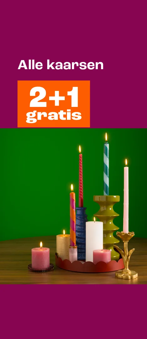 Product tile banner - 2 1 gratis alle kaarsen - NL/BE