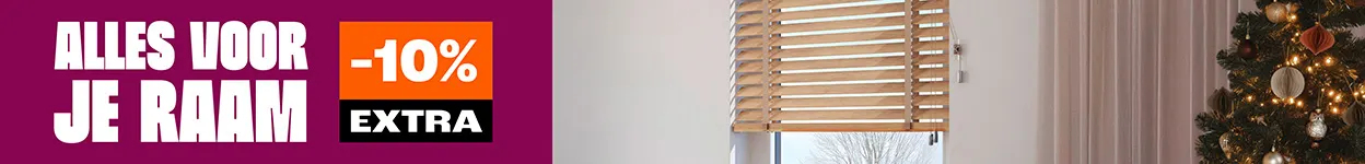 Alles voor je raam 10% extra korting