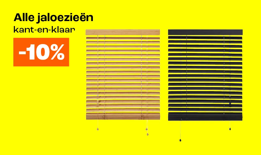 Alle kant-en-klaar jaloezieën 10% korting desktop
