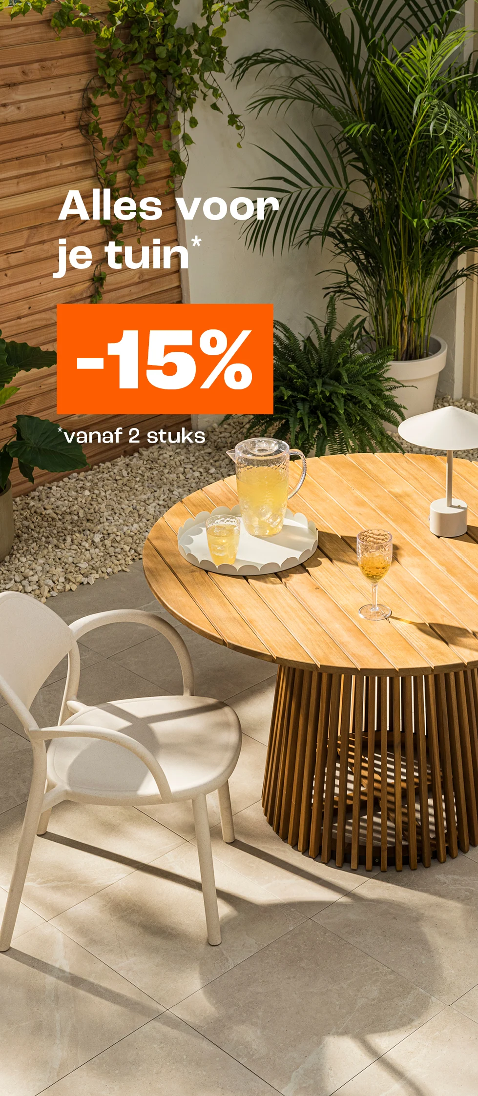 Product tile banner - Alles voor je tuin 15% korting