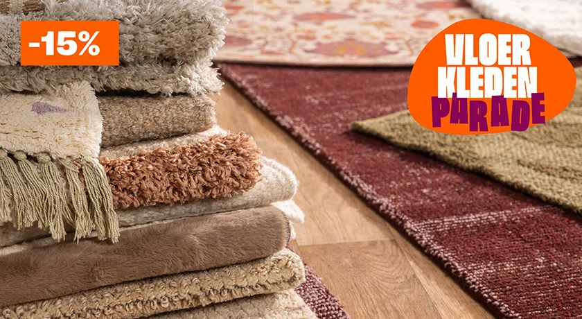 15% korting op alle vloerkleden