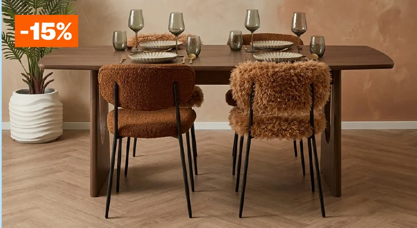 15% korting op een selectie eetkamerstoelen