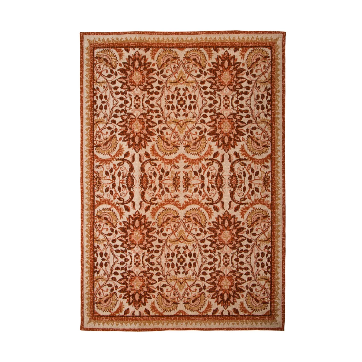 Vloerkleed Winnipeg Rood met vintage dessin