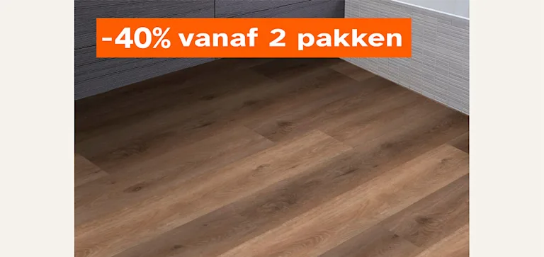 40% korting op diverse klik PVC vanaf 2 pakken