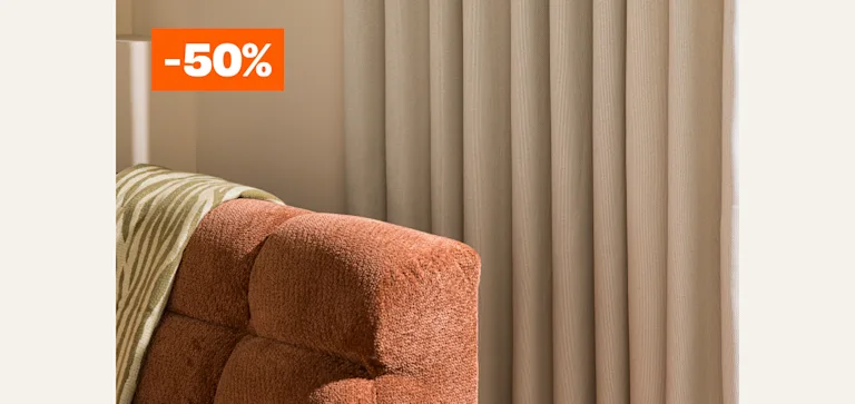 Alle k&k gordijnen Ziva en Eva 50% korting