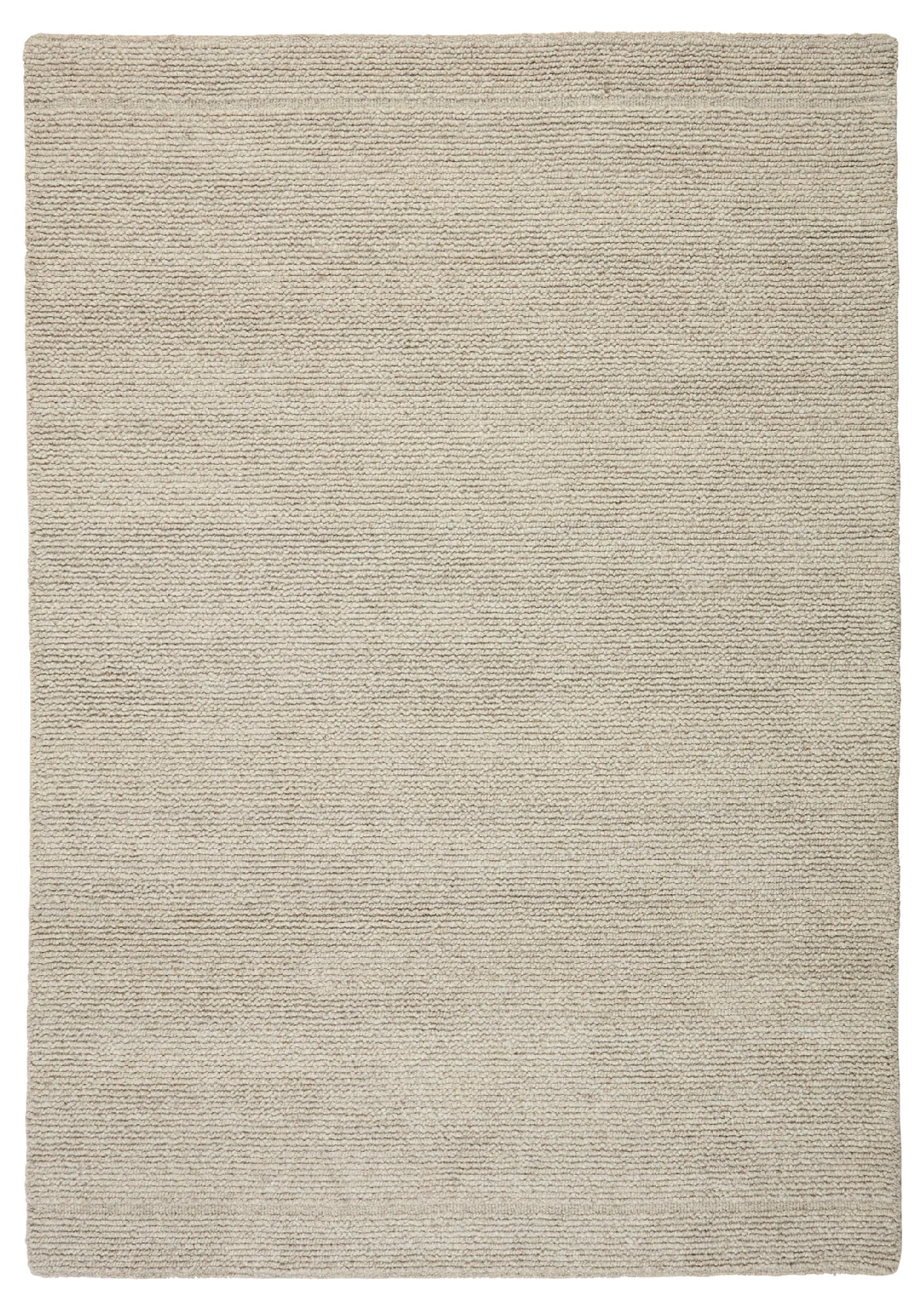 Laagpolig beige vloerkleed van wol