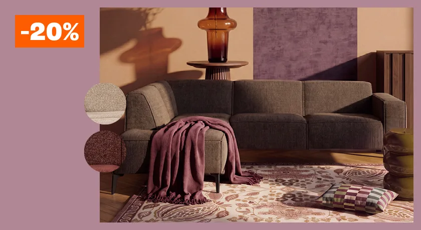 Hoekbank Lecce 20% korting