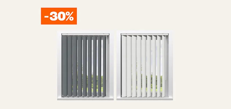 30% korting op alle lamellen op maat gemaakt vanaf 2 stuks