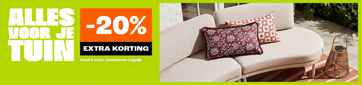 Alles voor je tuin 20% extra korting
