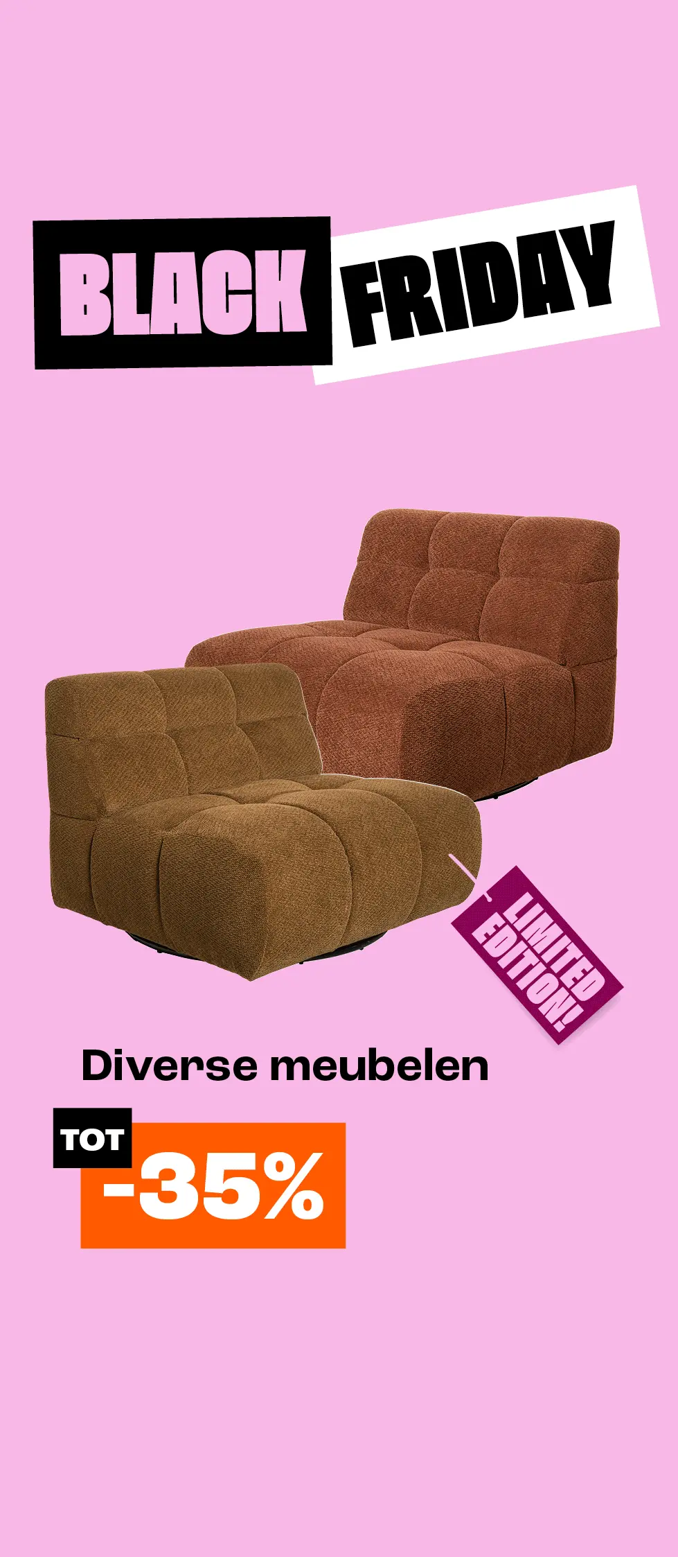 Tot 35% korting op diverse meubelen