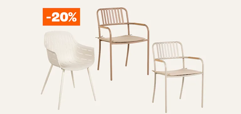 Cardlist - Link - 20% korting vanaf 2 stuks selectie tuinstoelen - Week 18 en 19 