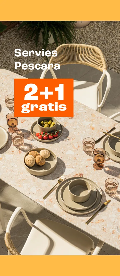 Product tile banner - Servies Pescara 2+1 gratis - Week 22/23