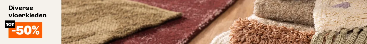 Tot 50% korting op diverse vloerkleden