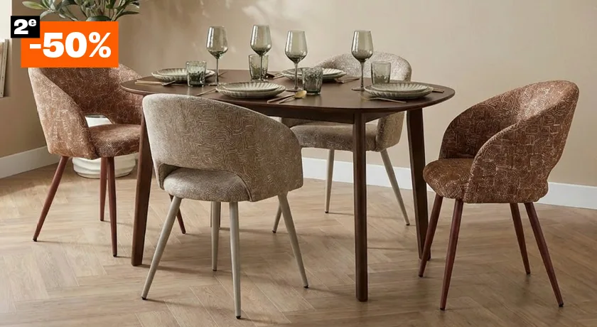 Selectie eetkamerstoelen 2e 50% korting