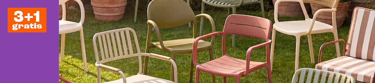 3+1 gratis op alle tuinstoelen