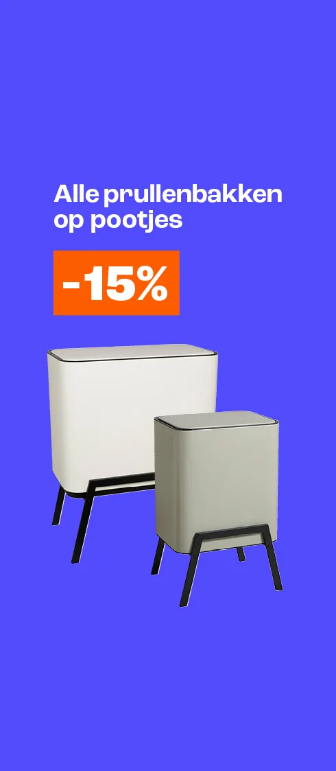 Product Tile - Alle prullenbakken op pootjes 15% korting - NL