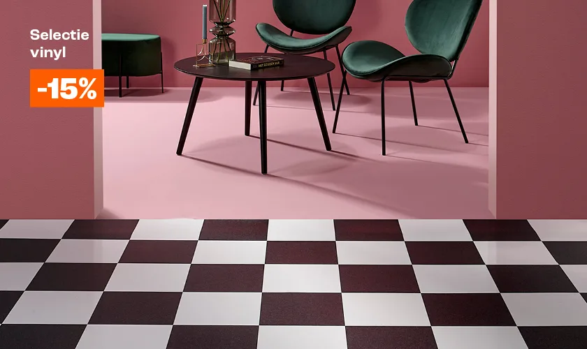 15% korting op een selectie vinyl vloeren