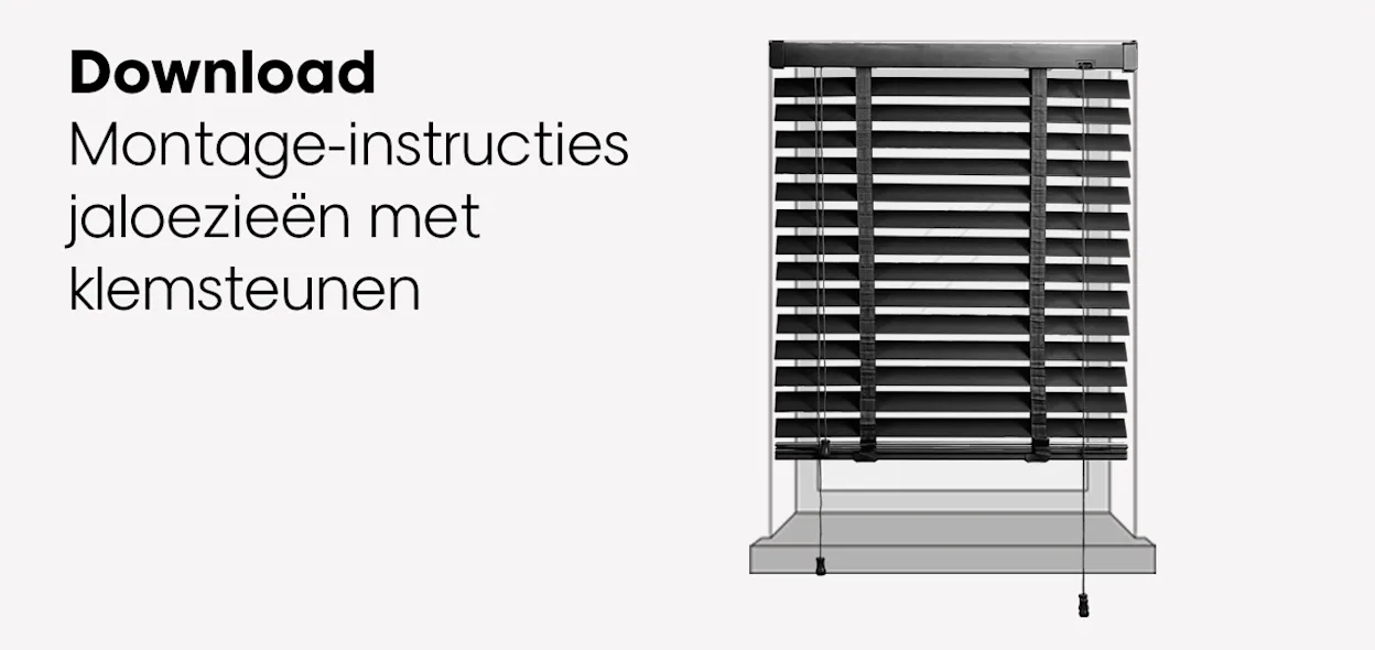 Download montage-instructies jaloezieën met klemsteunen