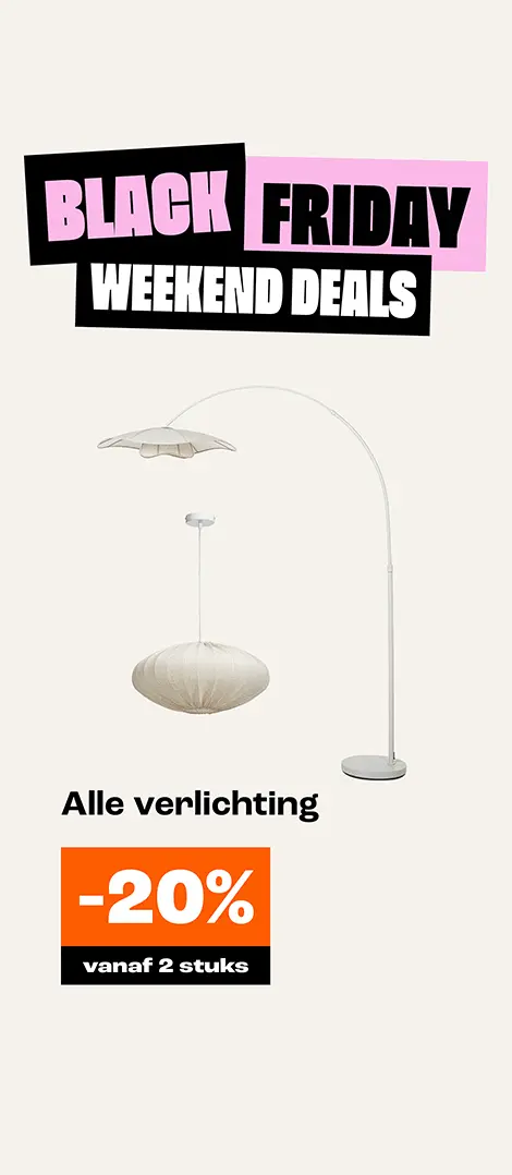 Alle verlichting 20% korting vanaf 2 stuks