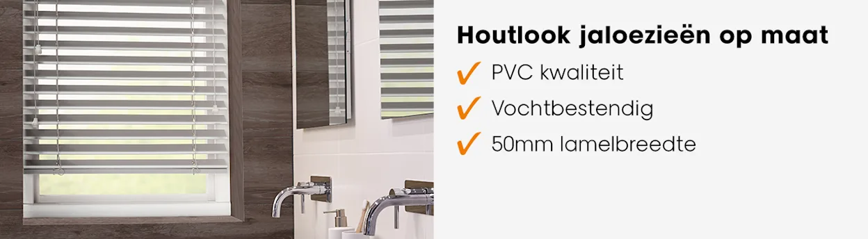 Houtlook jaloezieën op maat - Stel samen bij Kwantum