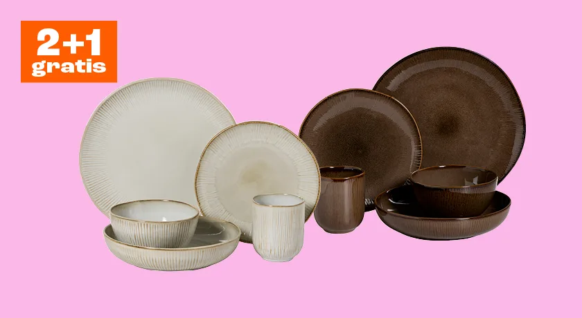 2+1 gratis op servies Ivy