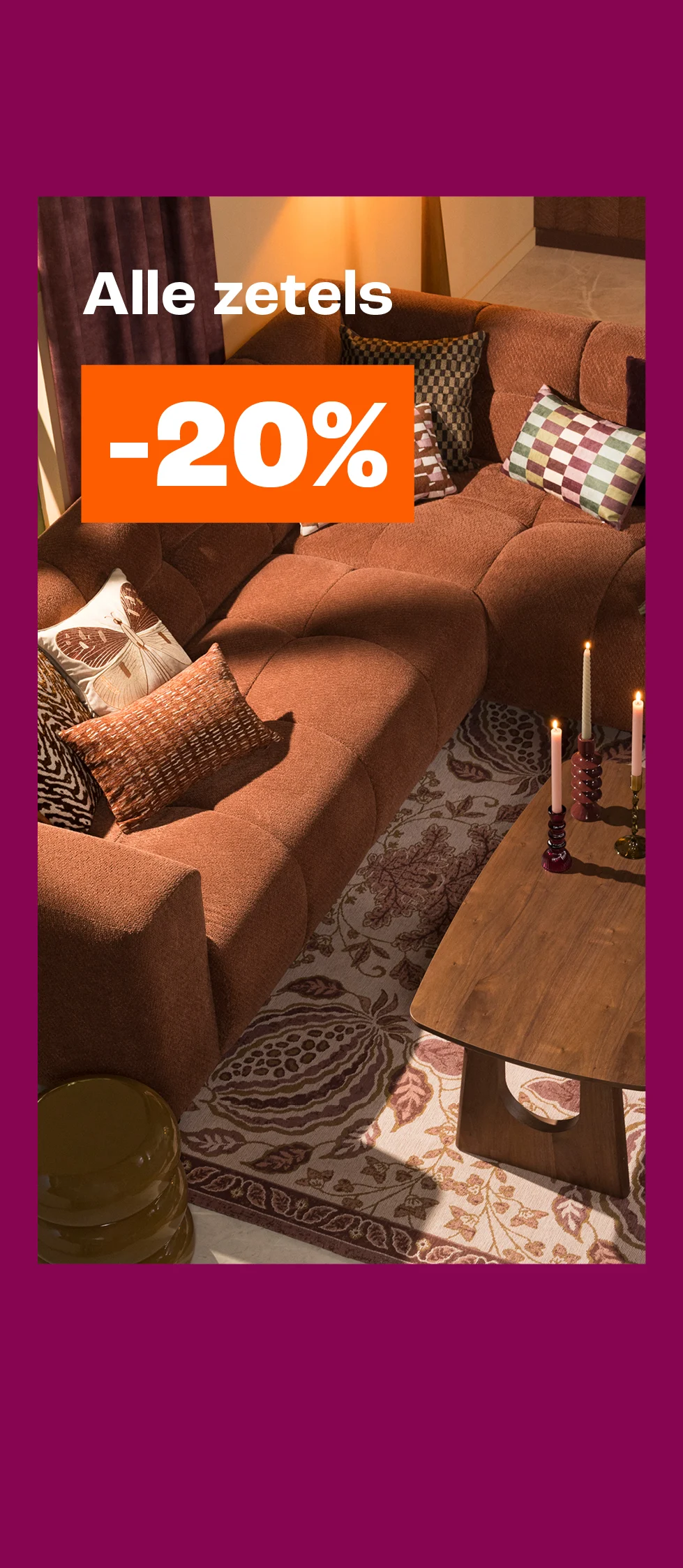 Alle zetels 20% korting