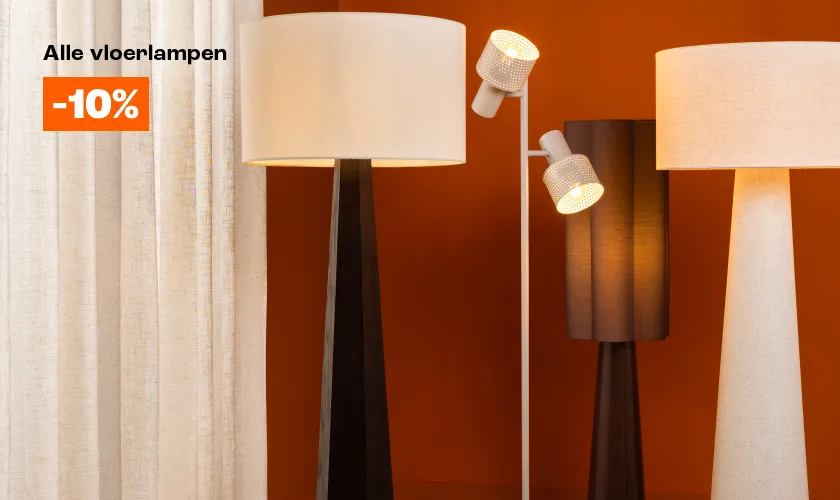 Alle vloerlampen 10% korting