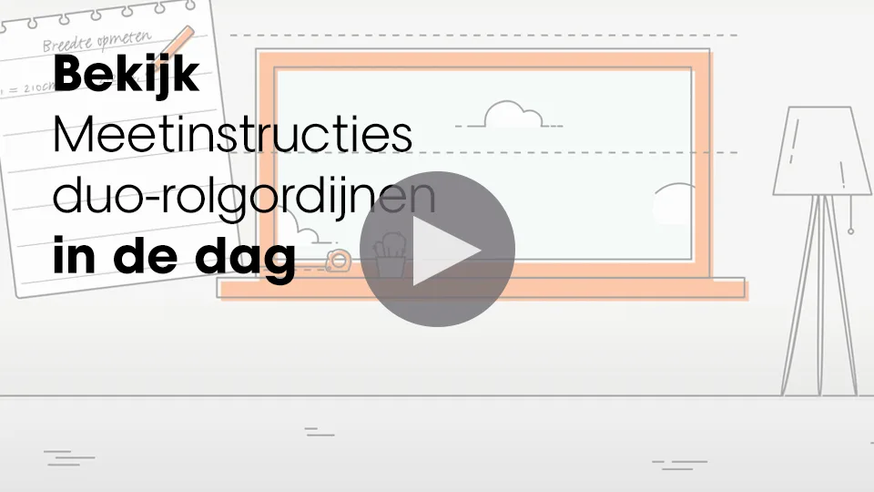 Duo-rolgordijnen in de dag meetinstructies