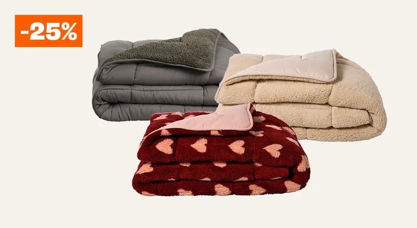 25% korting op alle winterdekbedden