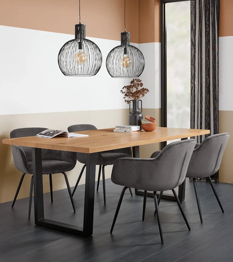 Grijze eetkamerstoelen