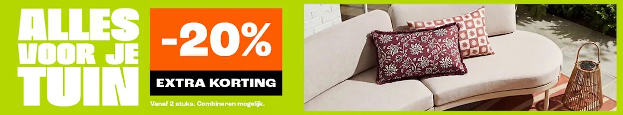 Smalle banner - Extra tuinactie - 20% korting op alles - Week 24/26 - NL/BE