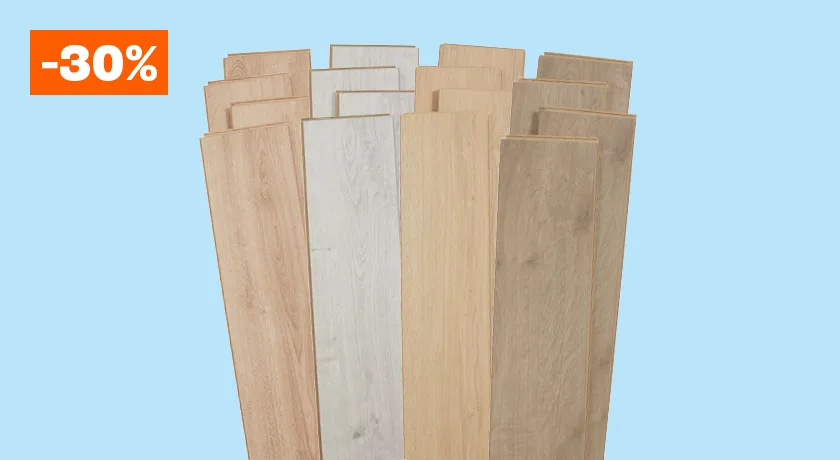 Selectie laminaat 30% korting