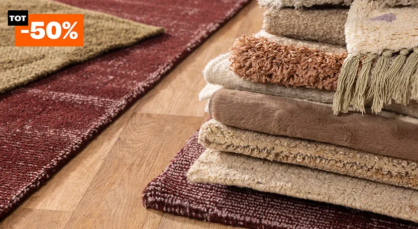 Tot 50% korting op diverse vloerkleden