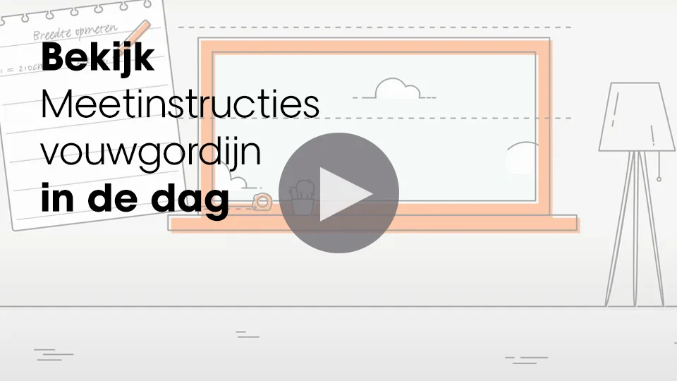 Video meetinstructies vouwgordijn in de dag